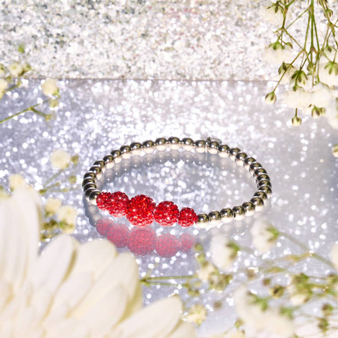 Cherry Sparkle | Crystal Cascade Kikiballa Bracelet